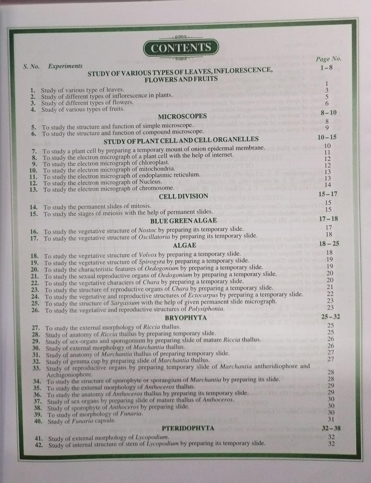 Shivalal Practical Botany B.Sc 1st Year Paper-2 [English]