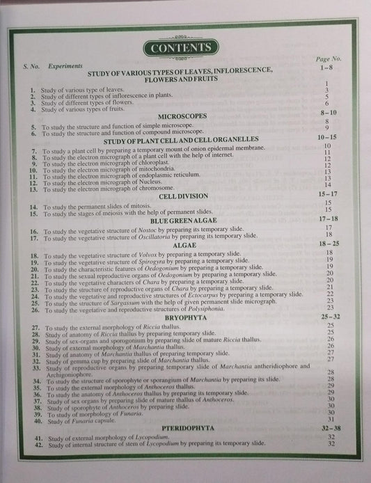 Shivalal Practical Botany B.Sc 1st Year Paper-2 [English]