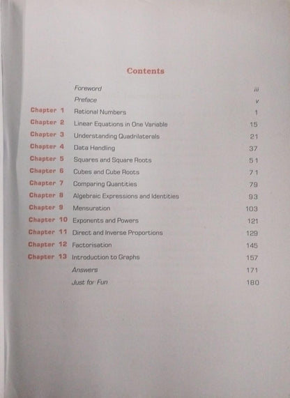 NCERT Mathematics – Class 8 (English Medium)