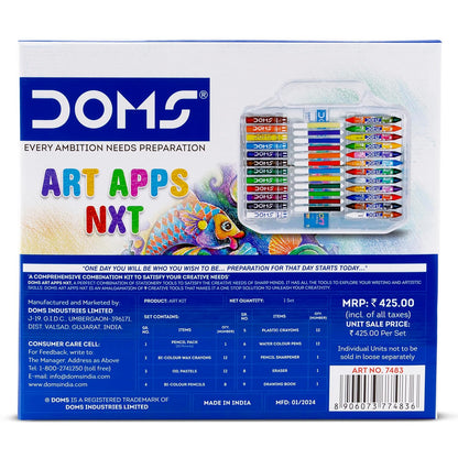 Doms Art Apps Nxt Kit With Plastic Carry Case (Combination of 9)