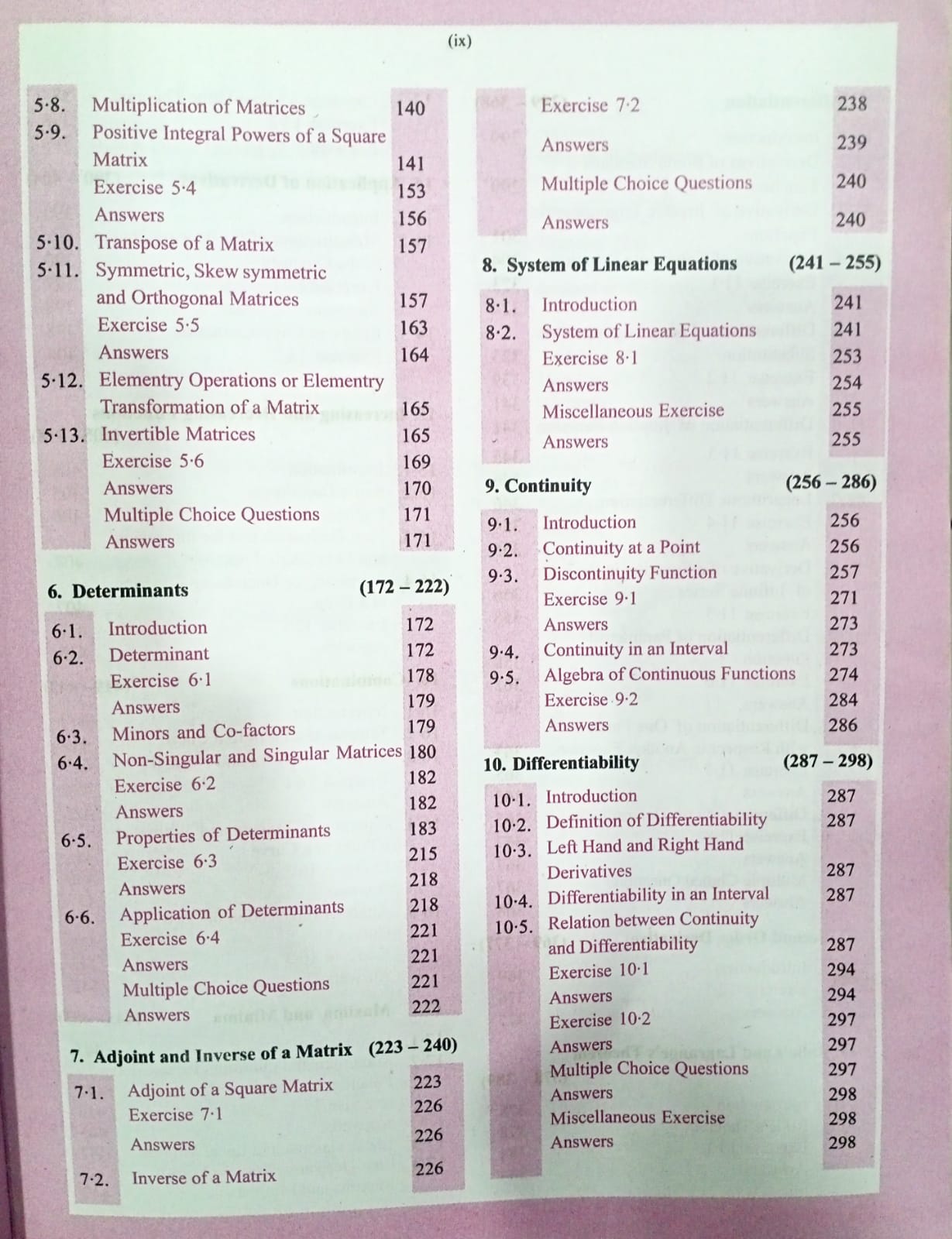 Prabodh Mathematics - Class 12th (English Medium)