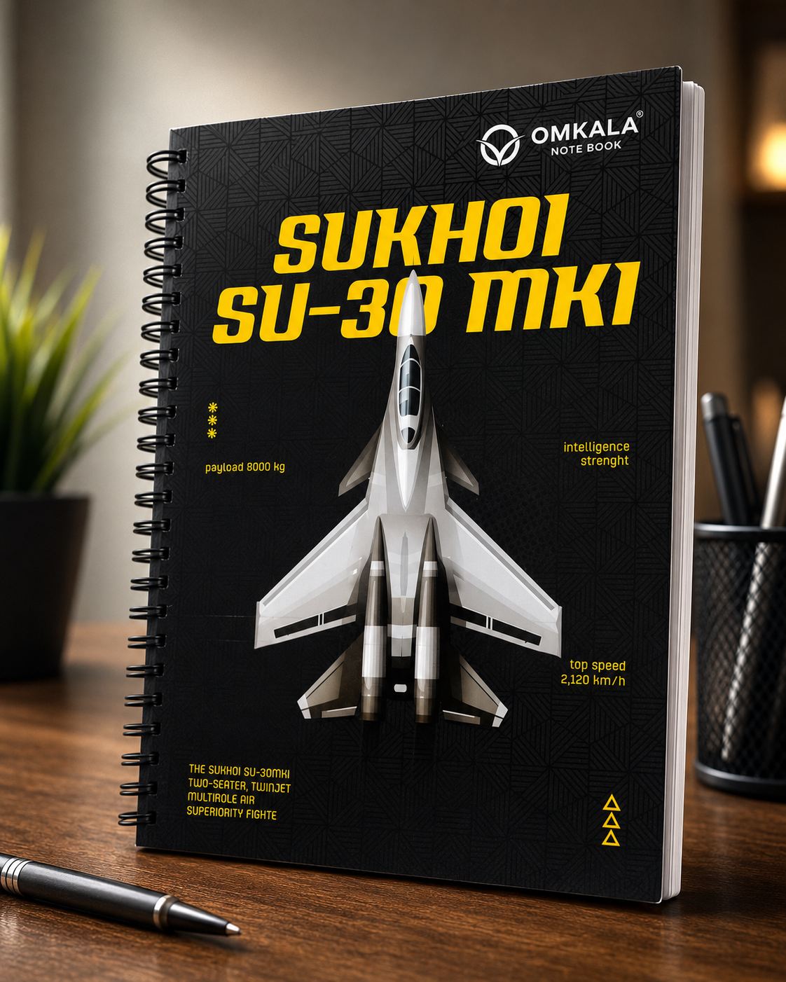 Omkala Spiral Notebook Size 29.7 × 21 cm – 300 Pages (Unruled)