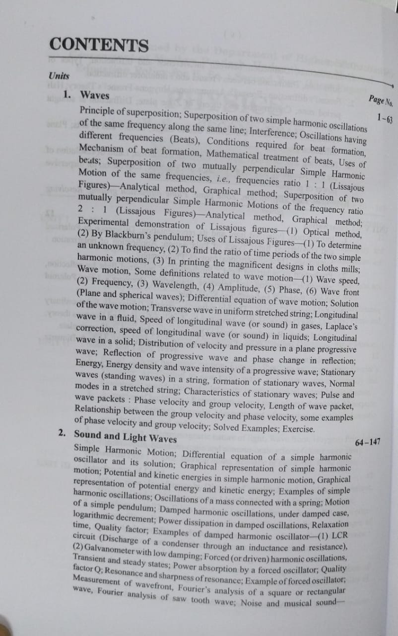 Shivalal Unified – Physics  Paper–1 – B.Sc. 2nd Year (By R.P. Goyal)[English]