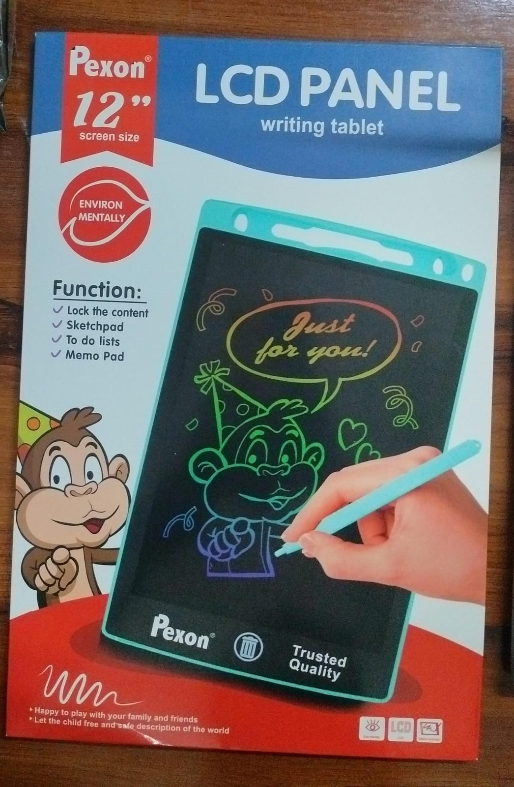 Pexon 12 Inch LCD Writing Tablet | Reusable Digital Writing Pad