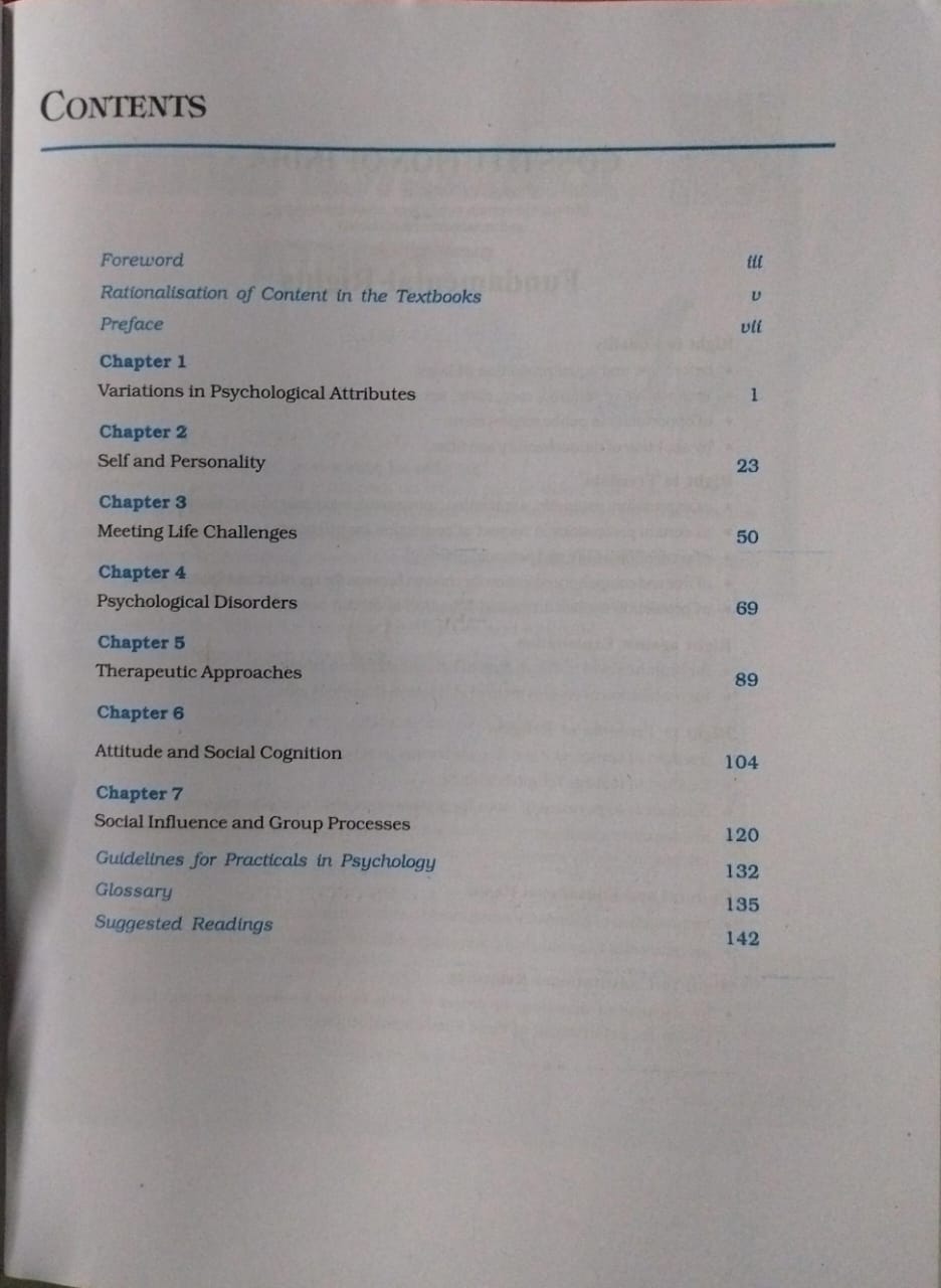 NCERT Psychology – Class 12th (English Medium)