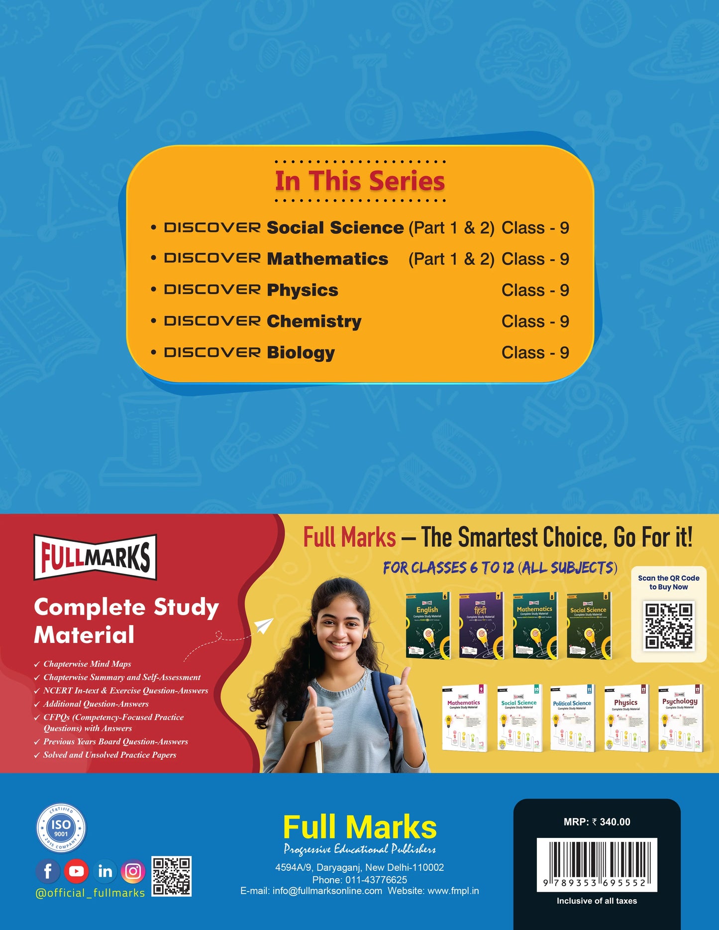 Full Marks Discover Chemistry Textbook for Class 9th Based on New NCERT Syllabus For 2027 Examination