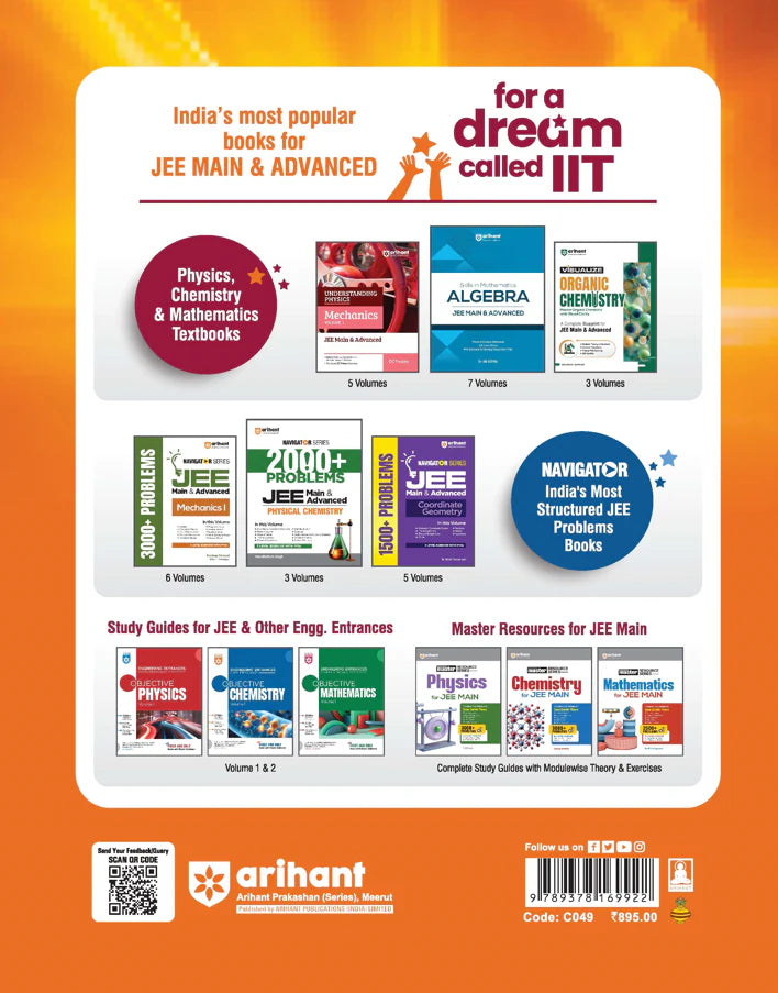 Arihant 49 Years JEE Mains & Advanced Mathematics Chapterwise & Topicwise Solved Papers (1978–2026) 25 Years JEE Main (2002–2026) (English Medium)