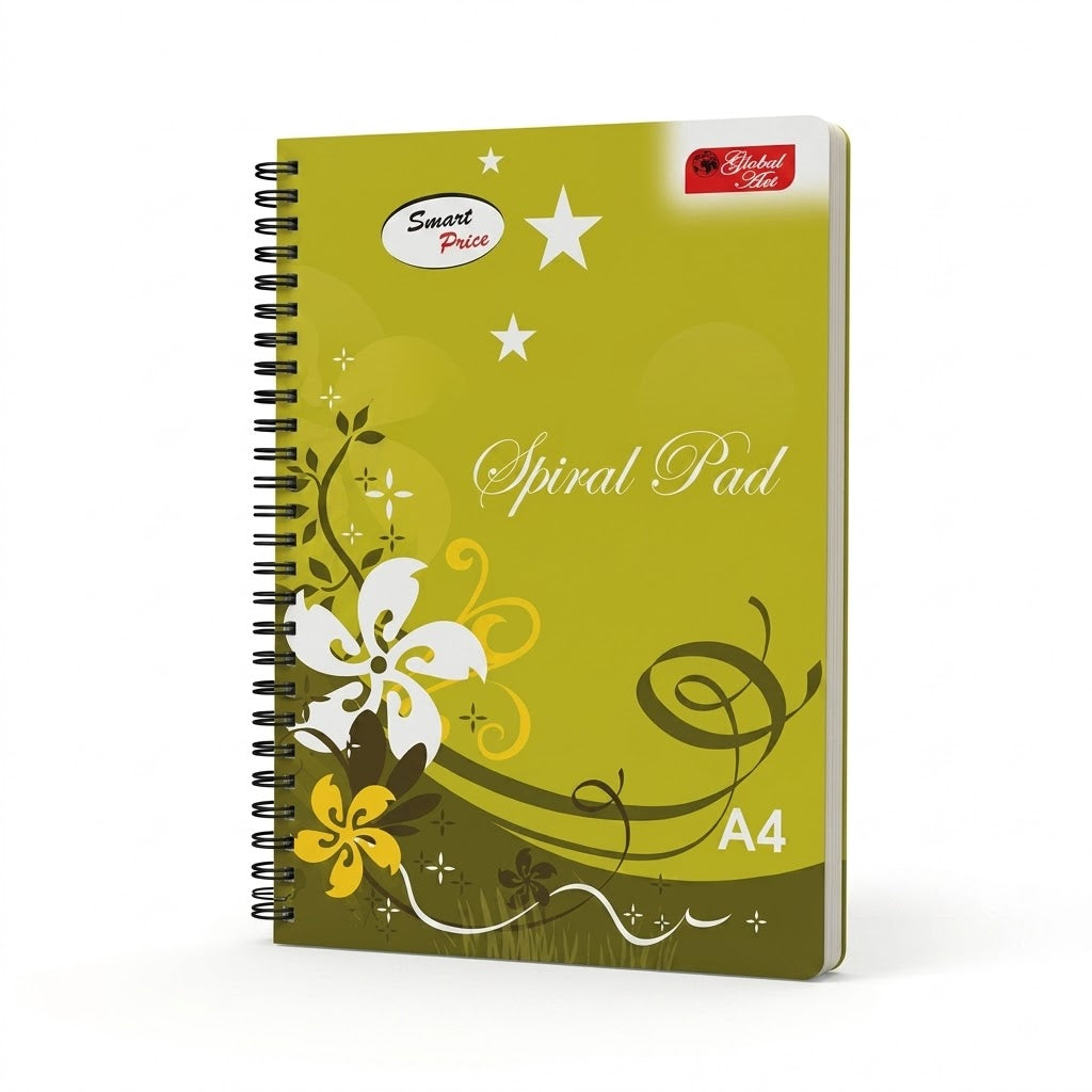 Global Art Spiral Single Subject Notebook – A4 Size, 160 Pages