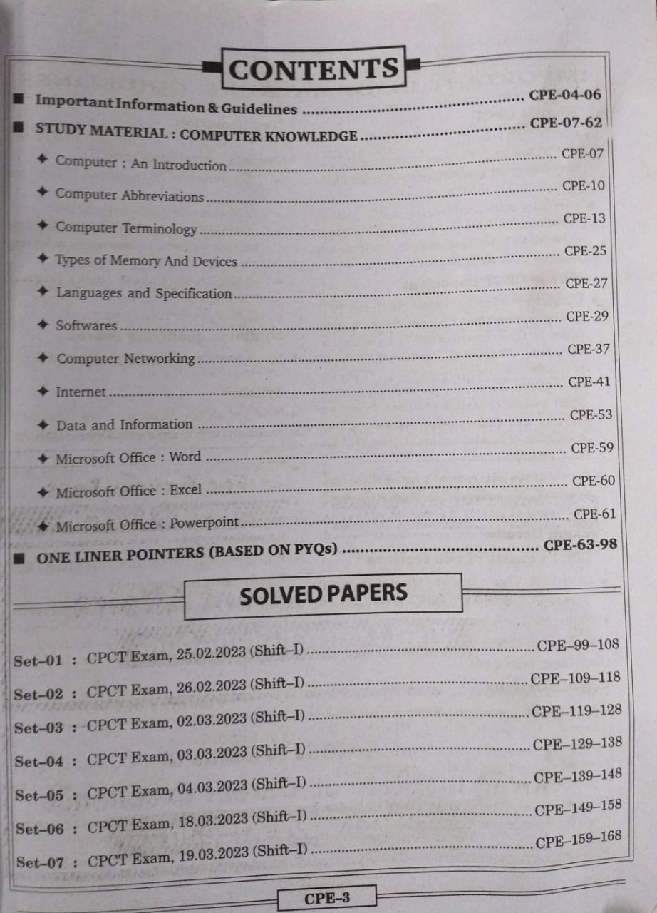 Kiran Publication MP CPCT - Computer Knowledge [English]