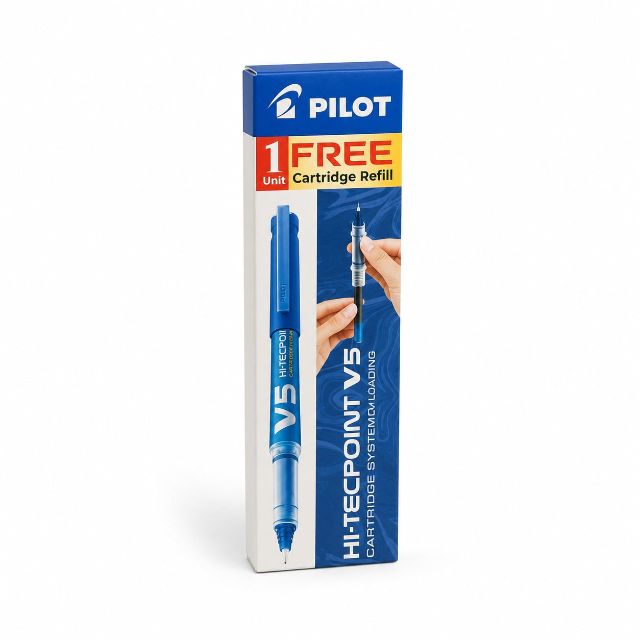 Pilot Hi-Tecpoint V5 Cartridge Loading Pen Blue – Smooth & Precise Writing Pen