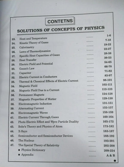 Raj Publication Solutions Combo for Concepts of Physics (Vol. 1 & 2) By H.C. Verma – (English Medium)