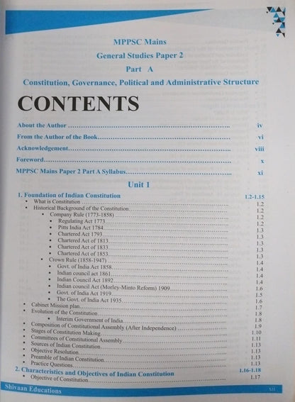 Shivaan Constitution, Governance, Political and Administrative Structure – GS Paper 2 Part-A[English]