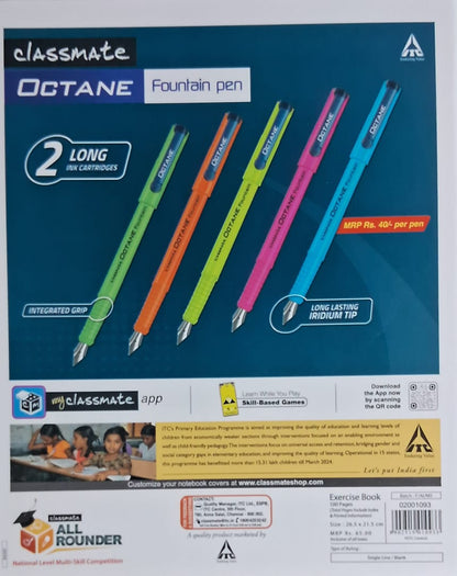 Classmate – Practical Notebook Physics Hard Cover, 100 Pages, Single Line & Blank Pages