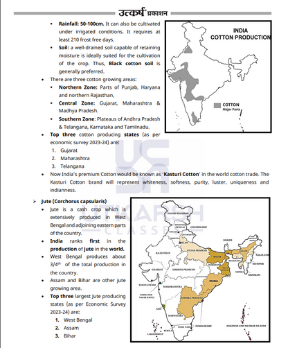 Utkarsh Agriculture and Water Resources MPPSC Mains Paper 1 Part B Unit 02(English Medium)