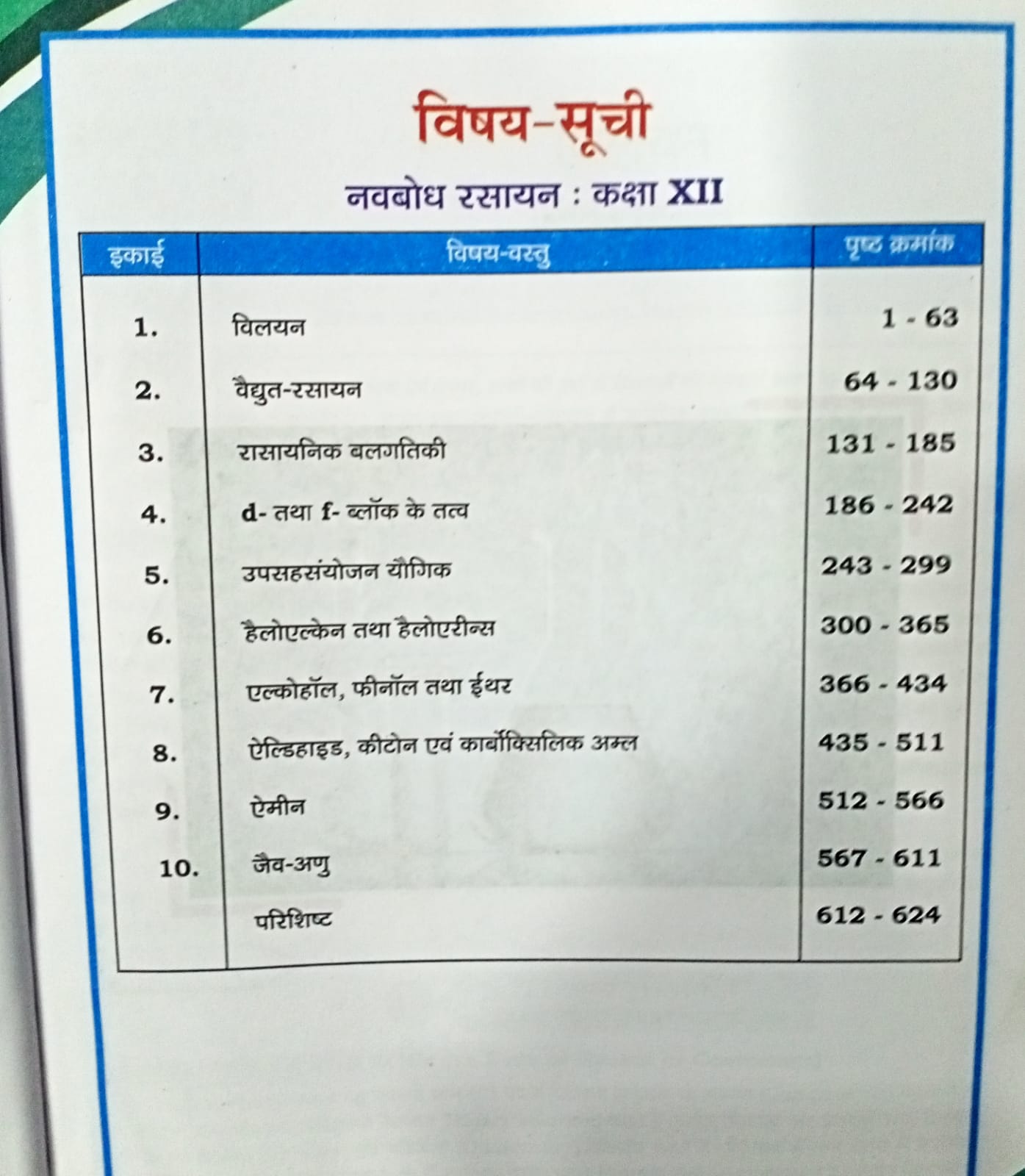 Navbodh Rasayan - Class 12 (NCERT Pattern) – Hindi Medium