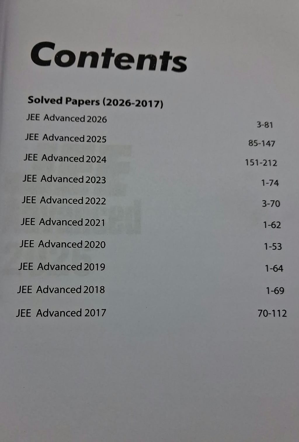 Arihant JEE Advanced 10 Years Solved Papers 2026-2017 Physics, Chemistry & Mathematics (English Medium)