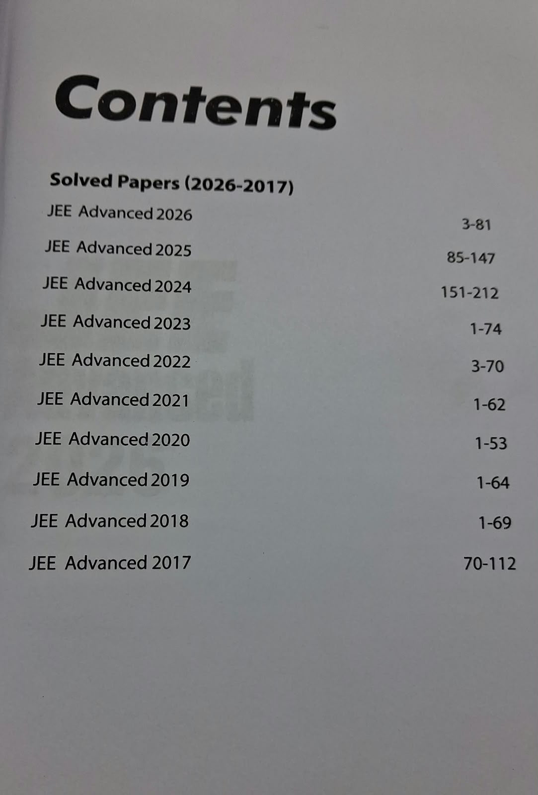 Arihant JEE Advanced 10 Years Solved Papers 2026-2017 Physics, Chemistry & Mathematics (English Medium)