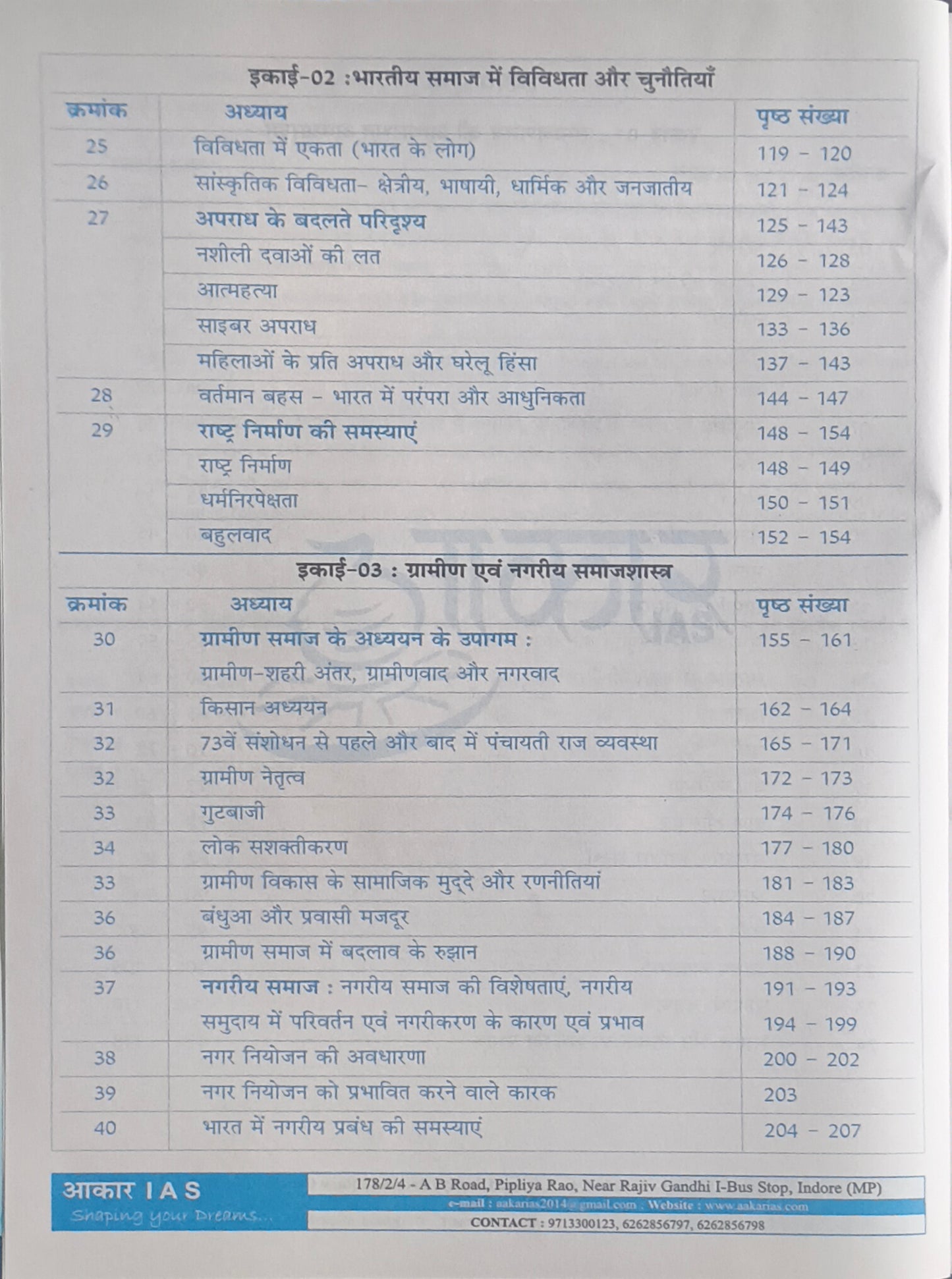 MPPSC Mains Samajshastra (Sociology) By Akar IAS
