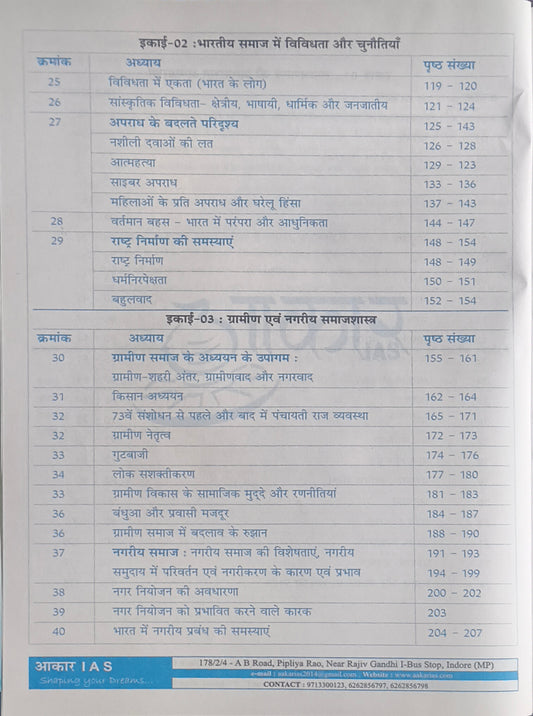 MPPSC Mains Samajshastra (Sociology) By Akar IAS