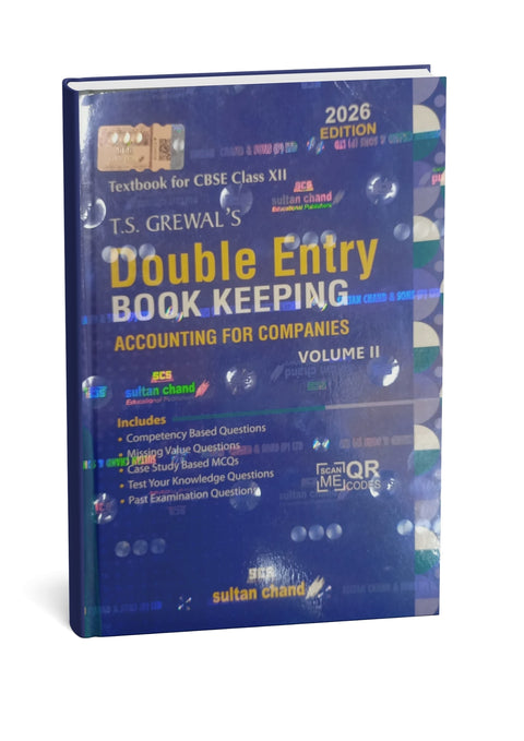 T.S. Grewal Double Entry Book Keeping Class 12 Vol 2 Accounting for Companies CBSE 2026 Edition