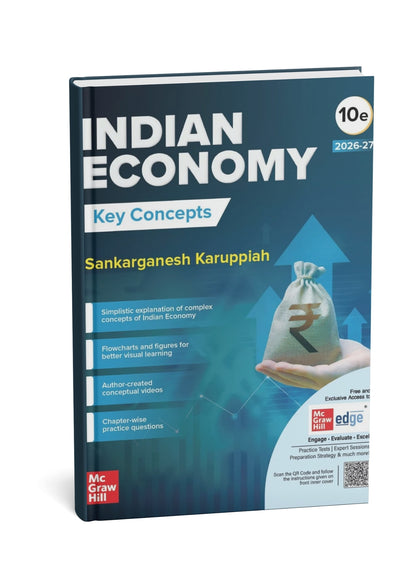 TMH Indian Economy Key Concepts 10th Edition (2026–27) by Sankarganesh Karuppiah (English Medium)
