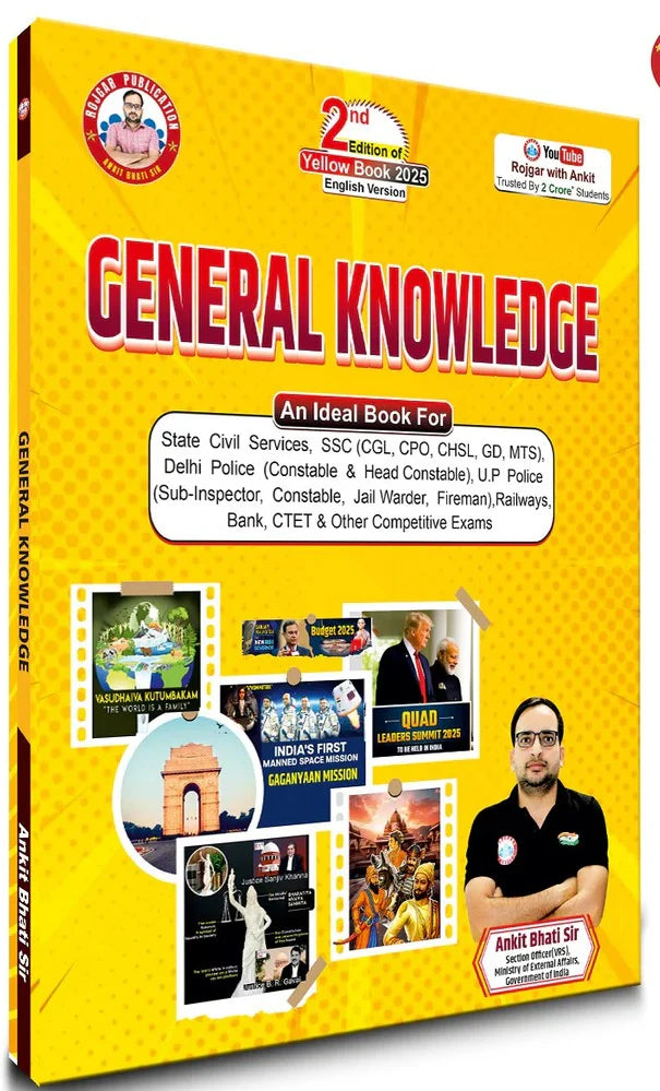 Rojgar Publication - General Knowledge 2025 (2nd Edition) by Ankit Bhati Sir | English Medium