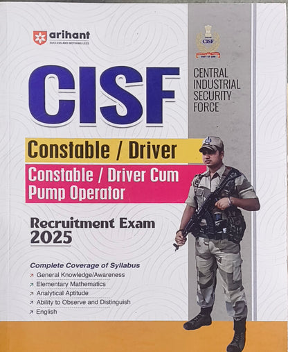 Arihant CISF Constable/Driver Recruitment Exam 2025 Guide By Arihant Publications (English Medium)