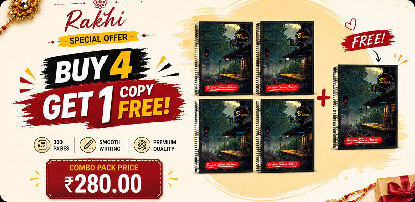 B3 Books Designer Spiral Notebook 300 Pages | Premium Quality | Smooth Writing | Buy 4 Get 1 FREE