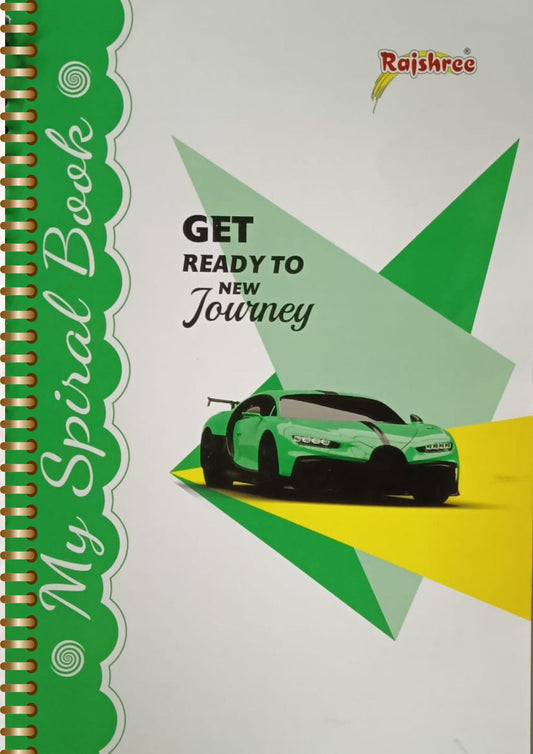 Rajshree A4 Spiral Note Book | Unruled | Premium Quality | 400 Pages