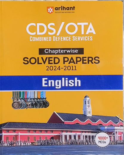 CDS OTA Chapterwise Solved Papers English By Arihant Publications