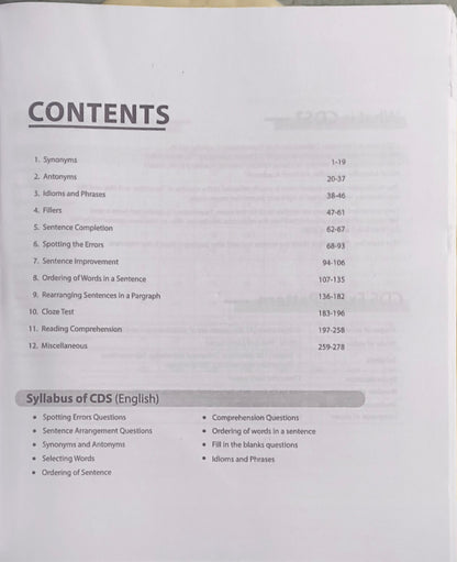 CDS OTA Chapterwise Solved Papers English By Arihant Publications