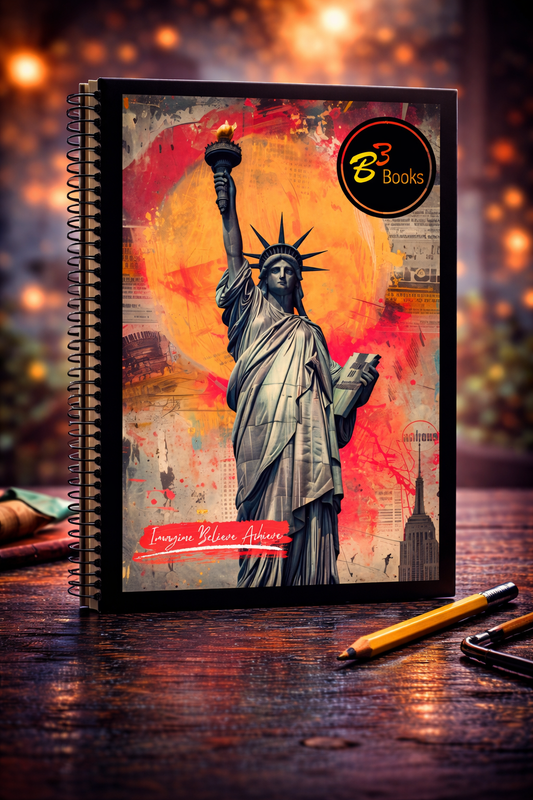 B3 Books Designer Spiral Notebook | White Ruled Pages | 400 Pages