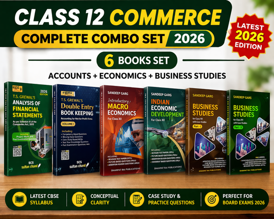 Class 12 Commerce Complete Combo Set 2026 | TS Grewal Accounts + Sandeep Garg Economics + Business Studies (6 Books Set)