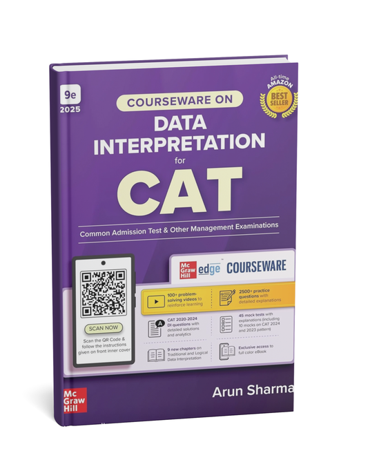 Courseware on Data Interpretation, 9th Edition by Arun Sharma |  | Includes Solved Papers (2020–2024) & 2500+ Practice Questions