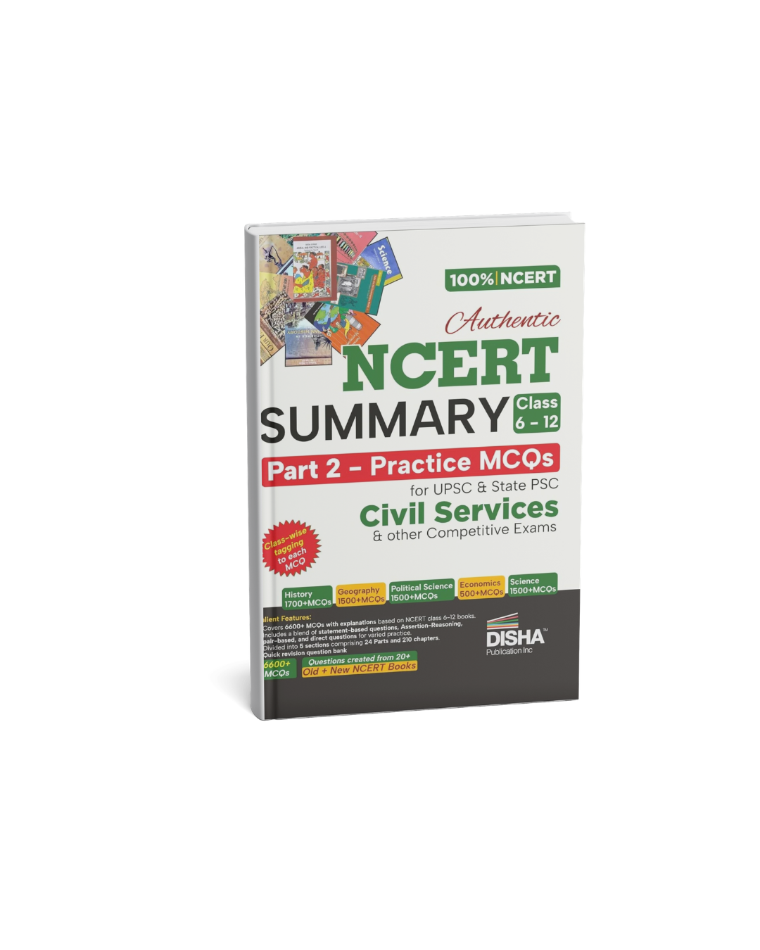 Disha Authentic NCERT Summary Part 2 Practice MCQs Class 6–12 (English Medium)