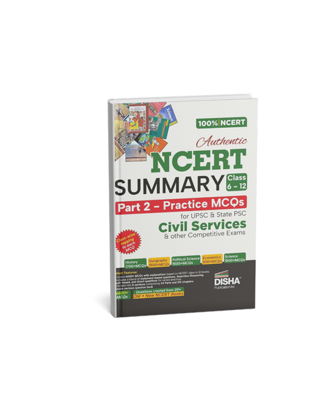 Disha Authentic NCERT Summary Part 2 Practice MCQs Class 6–12 (English Medium)