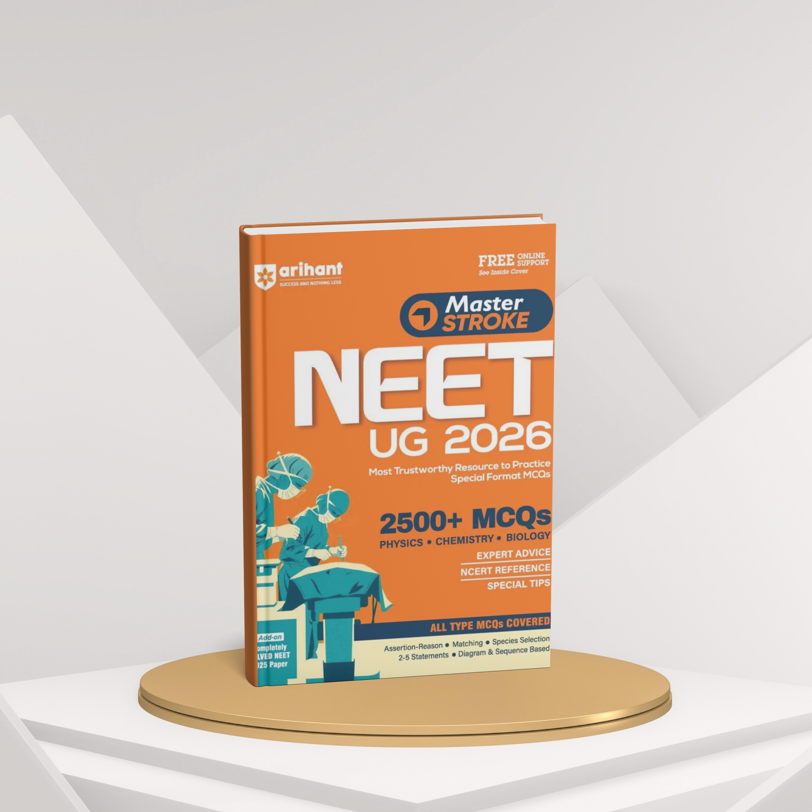 Arihant Master Stroke NEET UG 2026 | 2500+ MCQs for Physics, Chemistry, Biology (English Medium)