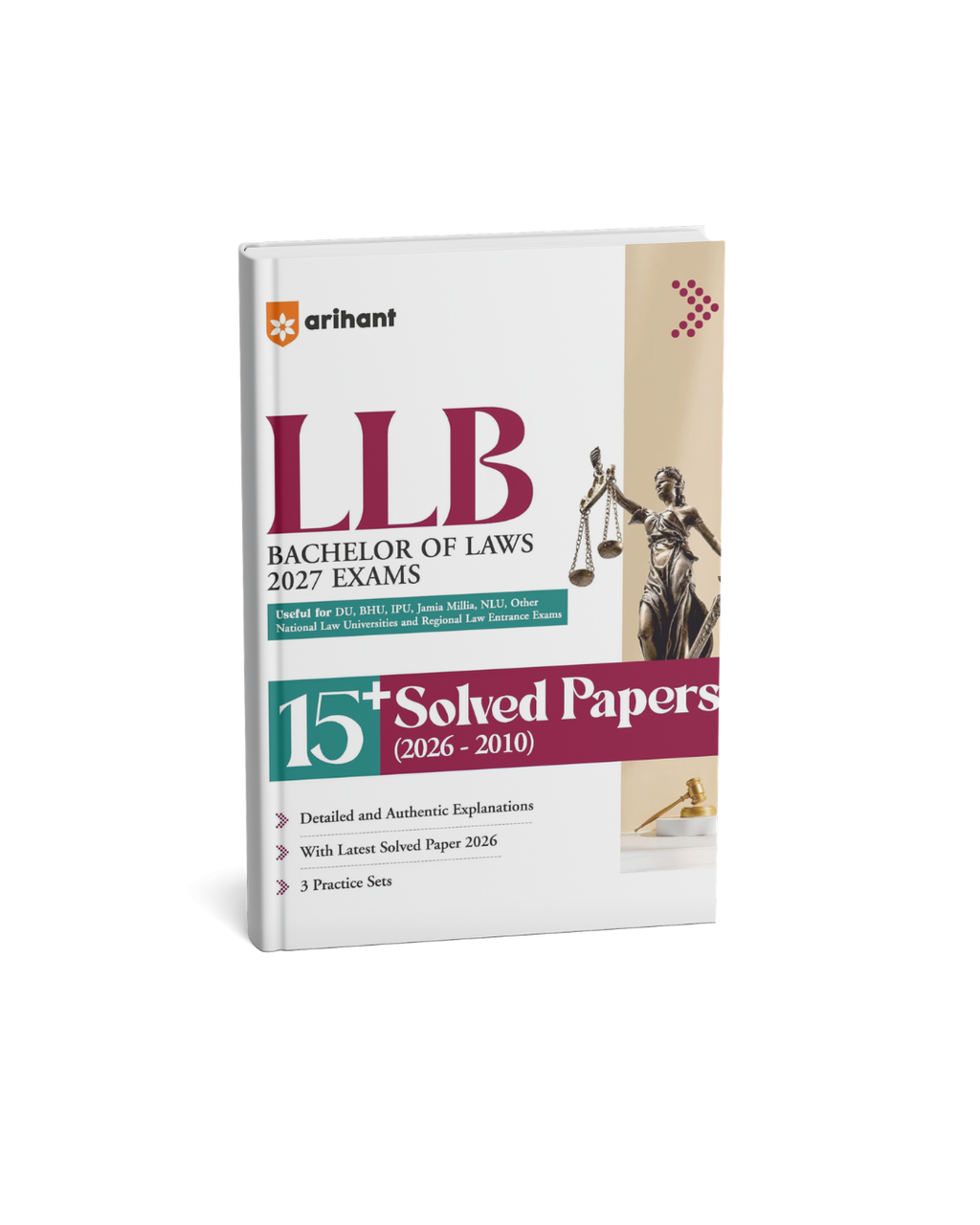 Arihant LLB (Bachelor of Law) 2027 Exams 15+ Solved Papers (2026-2010) (English Medium)