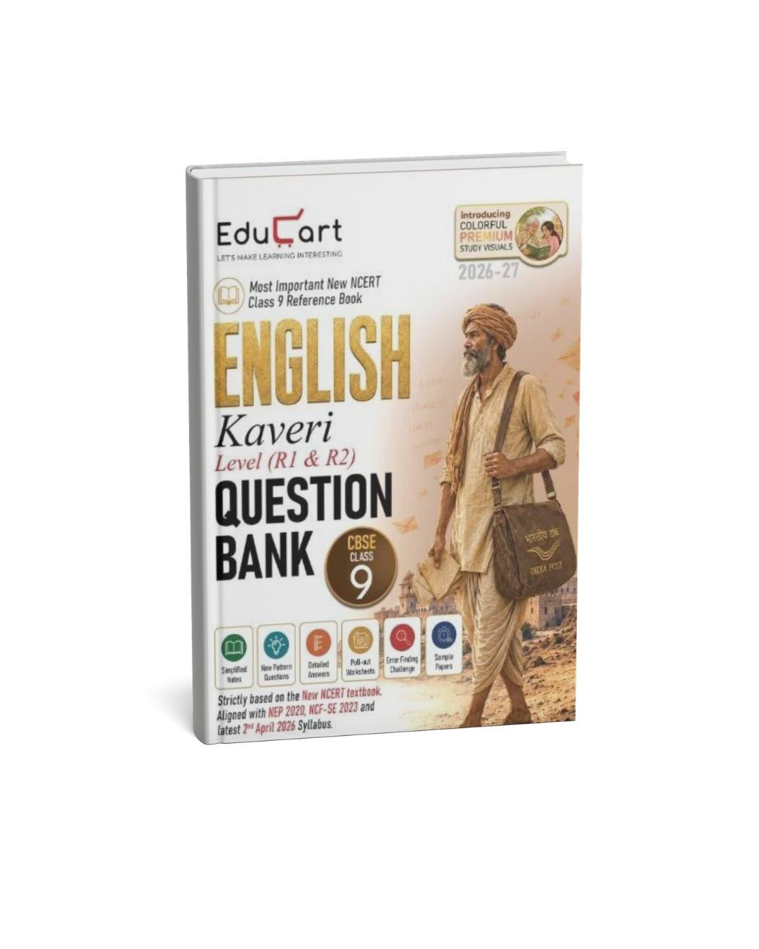 EduCart English Kaveri Level (R1 & R2) Question Bank Class 9 CBSE 2026-27 (English Medium)