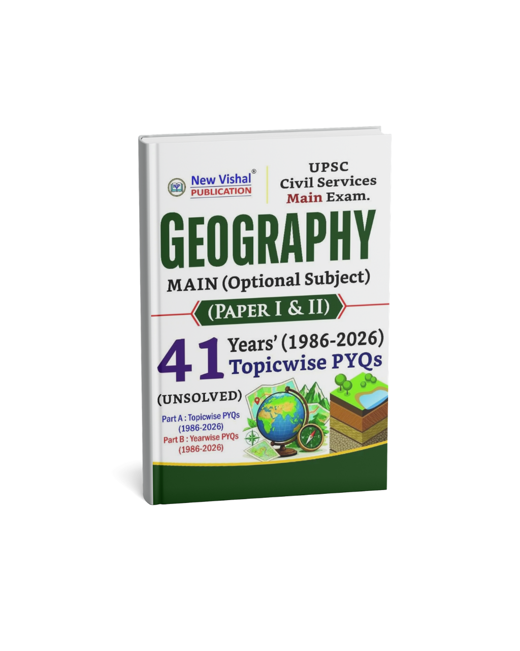 New Vishal UPSC Civil Services Main Exam Geography Optional Paper 1 & 2 41 Years (1986–2026) (English Medium)