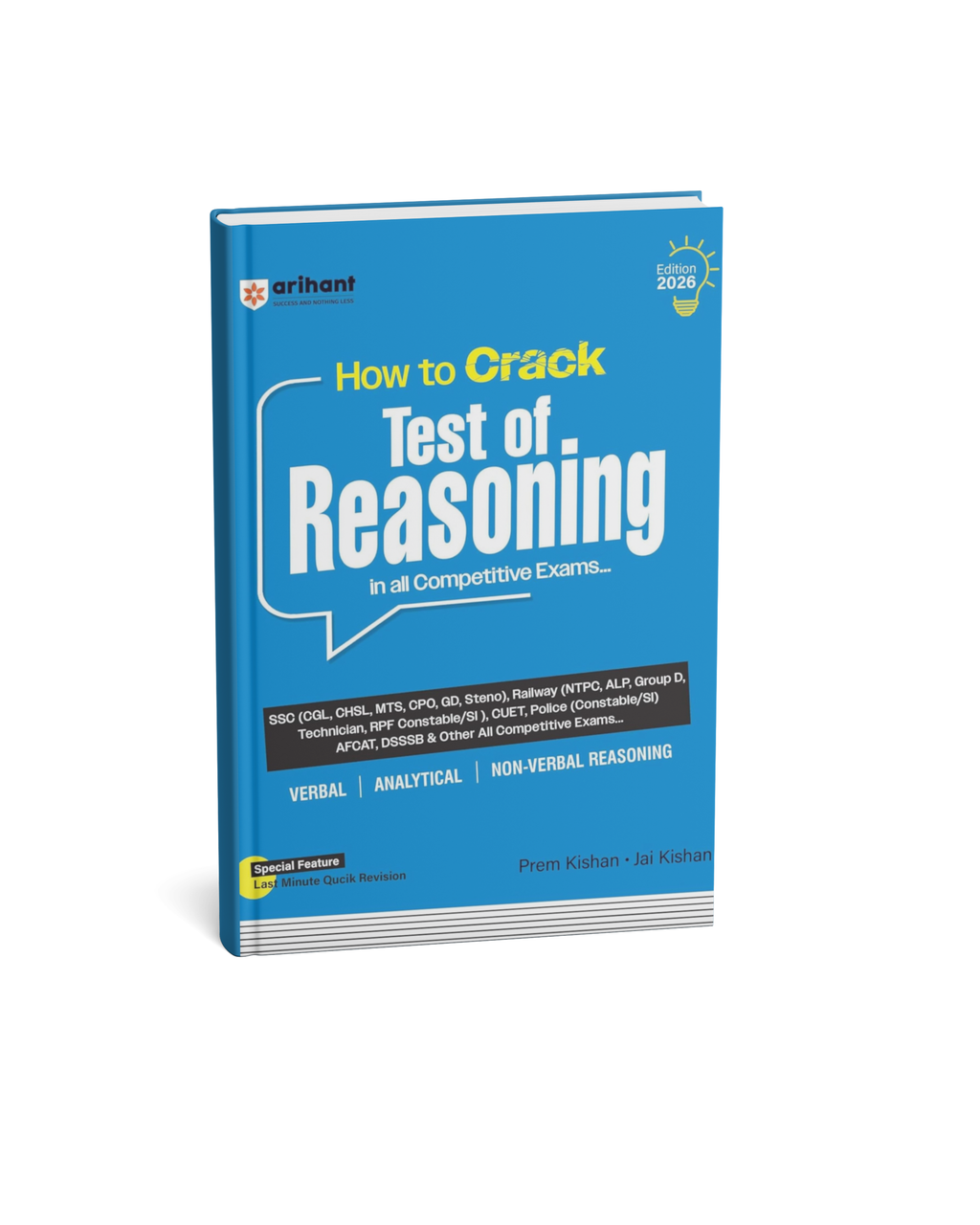 Arihant How to Crack Test of Reasoning in All Competitive Exams 2026 Edition (English Medium)
