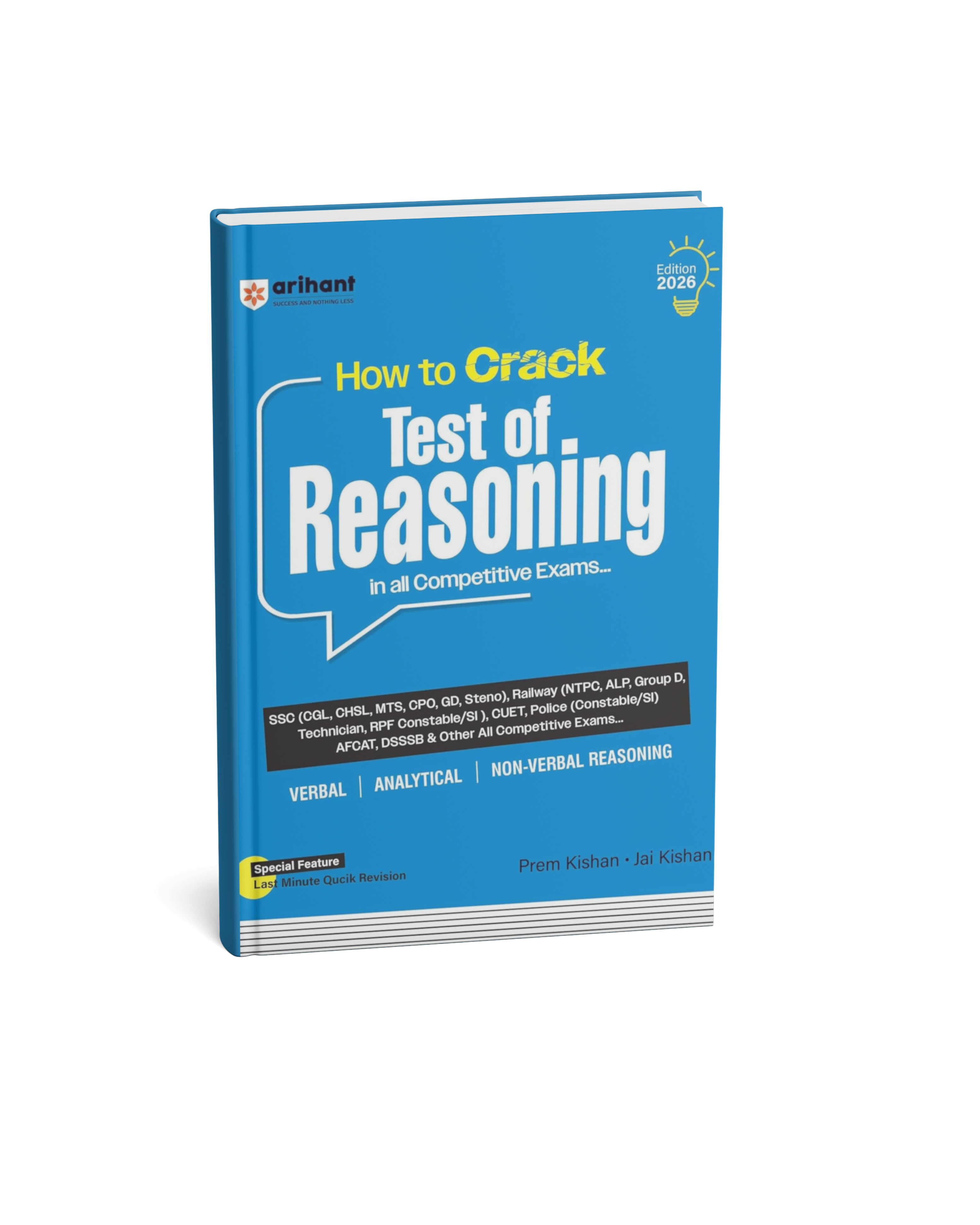Arihant How to Crack Test of Reasoning in All Competitive Exams 2026 Edition (English Medium)