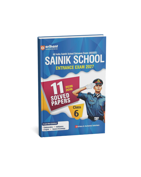 Arihant (AISSEE) Sainik School (Class-6th) Entrance Exam 2026 10 Yearwise Solved Papers (2016–2025) (English Medium)