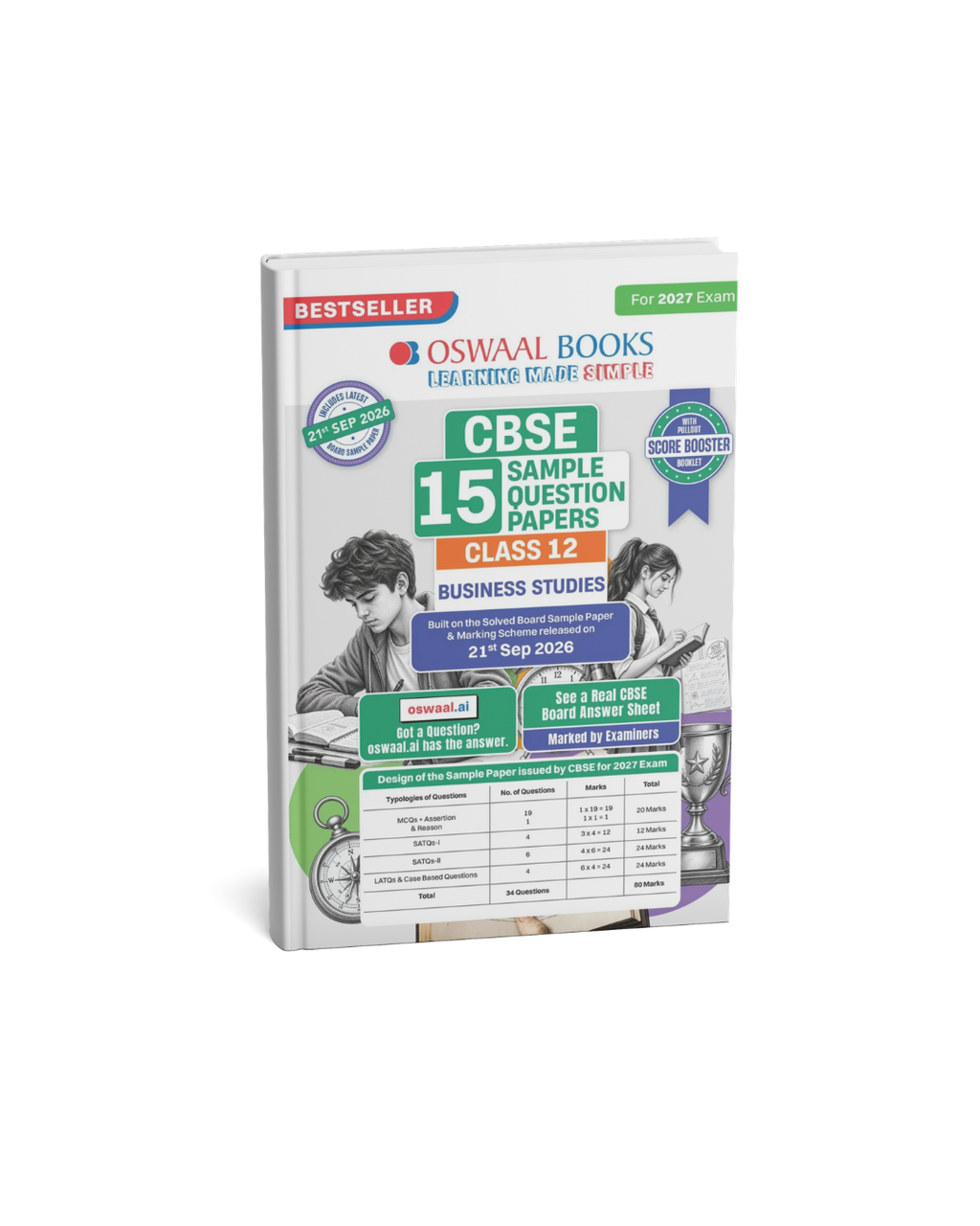 Oswaal Books CBSE Class 12 Business Studies Sample Papers For 2027 Exam (English Medium)