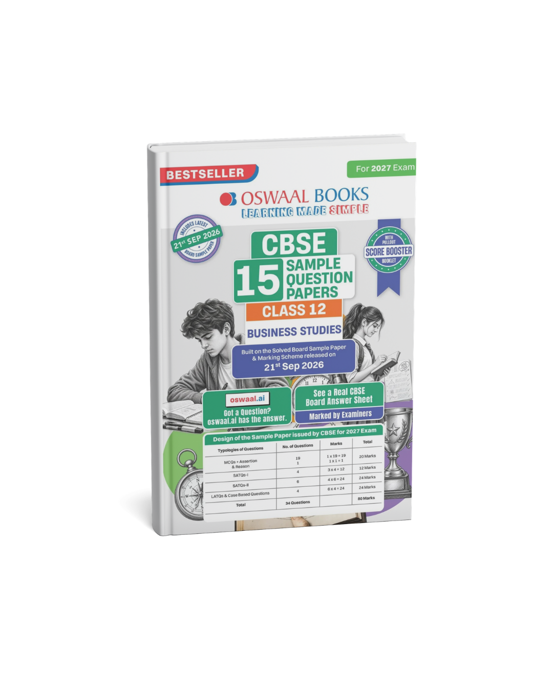 Oswaal Books CBSE Class 12 Business Studies Sample Papers For 2027 Exam (English Medium)