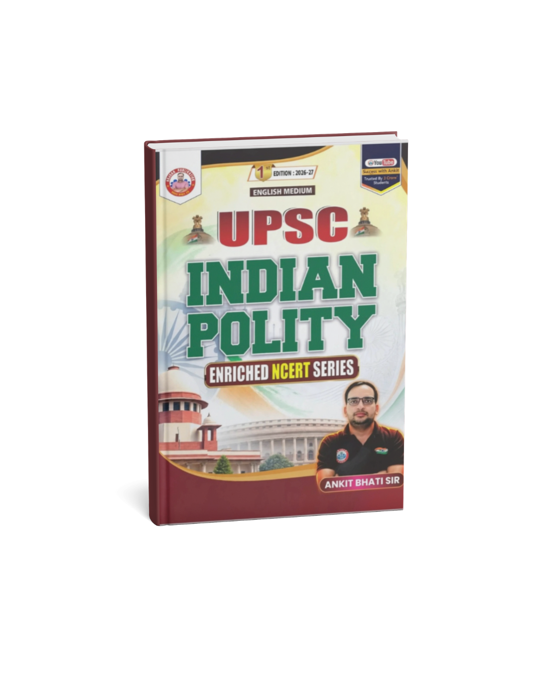 Rojgar UPSC Indian Polity Enriched NCERT Series 1st Edition 2026-27 By Ankit Bhati Sir (English Medium)