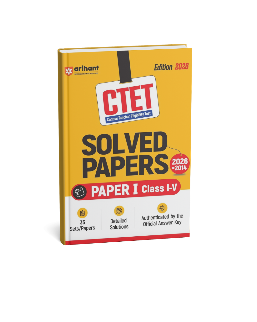 Arihant CTET Solved Papers 35 Sets (Paper-1) Class (1 to 5) Edition 2026 (English Medium)