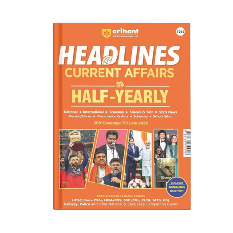 Arihant Headlines Current Affairs 2026 – Budget 2026‑27 (English Medium) – Annual Current Affairs & Budget Guide