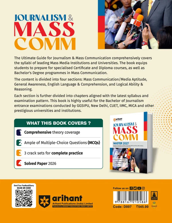 Arihant Journalism & Mass Comm Master 2027 (English Medium)