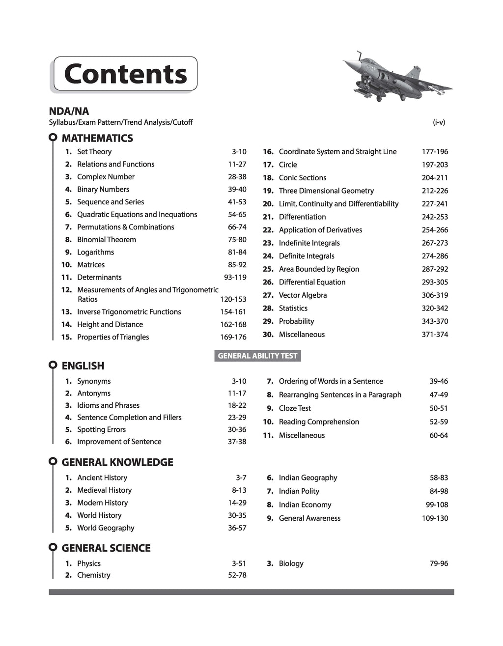 Arihant - NDA/NA 2026 Chapterwise 20 Solved Papers (2016–2025) Mathematics & GAT (5000+ MCQs) English Medium